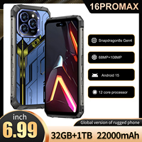 Teléfono Resistente Conquest 22000mAh con Batería Grande, IP68, 5G, 32GB+1TB, Android, 16Pro Max, con Cámara de 68mp, Gran Venta