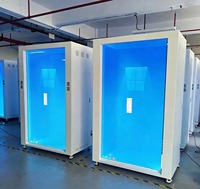 YINGTOUCH - Vitrina Transparente Holográfica 3D de 85 Pulgadas - Serie Empresarial Blanca, Pantalla Táctil Interactiva, Humano Digital Todo en Uno
