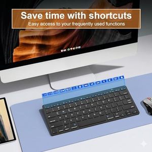 คีย์บอร์ด OEM ODM สำหรับหลายอุปกรณ์ แท็บเล็ต <span class=keywords><strong>โทรศัพท์</strong></span> คอมพิวเตอร์ คีย์บอร์ดไร้สาย สลับได้ 3 อุปกรณ์ เชื่อมต่ออัตโนมัติ สีดำ - Product Image 5