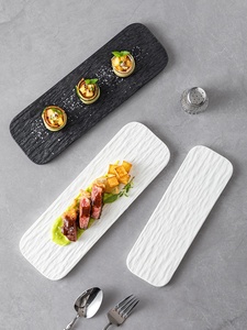 Assiette en céramique Plateaux rectangulaires Plateaux de <span class=keywords><strong>service</strong></span> Assiettes à sushi japonaises <span class=keywords><strong>Service</strong></span> de <span class=keywords><strong>vaisselle</strong></span> ou fêtes Dessert - Product Image 3