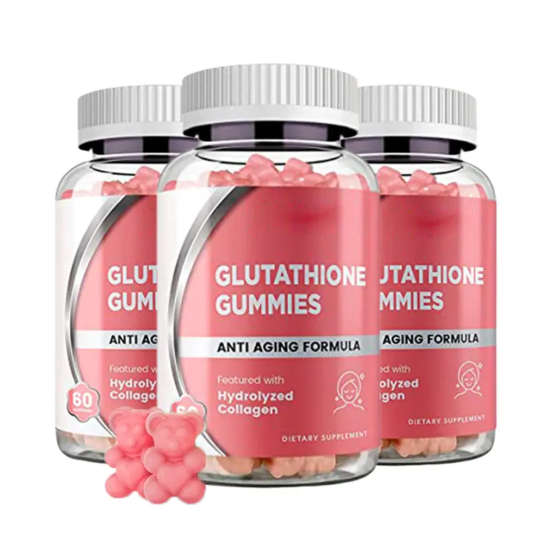 Geavanceerde Gezonde Gsh Skin Whitening L-Glutathion Gummies Met Collageen Licht En Zelfs Huidskleur Voedingssupplement