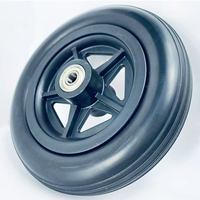 Roue pivotante médicale de 7 pouces avec pneu en PU pour fauteuil roulant ou chariot