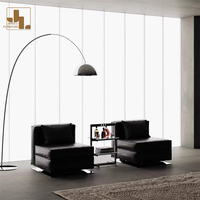 Style italien Villa Lviing chambre en cuir rouge canapé simple chaise hôtel chambre cadre en métal rotatif loisirs chaise meubles