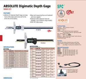 Medidor de Profundidad de Banda de Rodadura Digital para Neumáticos de Coche MITU 571-202, 0-200MM, Auténtico - Product Image 3
