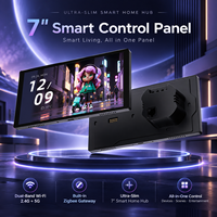 Panneau de commande intelligent Tuya, écran tactile 7 pouces, double bande WiFi, hub Zigbee 3.0, 5.2 Mesh, panneau d'interrupteur mural EU US