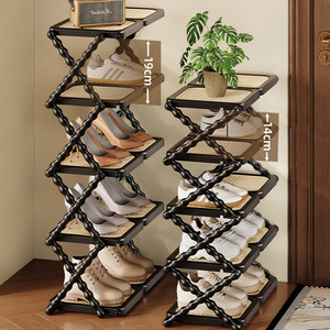 Folding Multi Layer <b>Shoe</b> <b>Rack</b> 5 Tier Portable <b>Storage</b> Organizer For Bedroom Entryway - Product Image 3