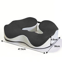 Coussin de siège pour chaises de bureau, coussin de chaise de bureau extra large pour soulager les douleurs dorsales et du coccyx, mousse à mémoire de forme ergonomique pour voiture