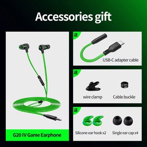 Plextone G20 Metal Bass Gaming Headphones 3.5mm Wired <b>Earphones</b> with TYPE-C <b>Adapter</b> Gaming Stereo <b>Earphone</b> with HD Microphone - Product Image 2