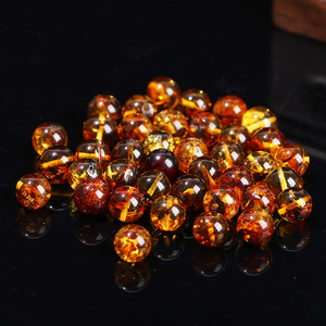 ลูกปัดอำพันธรรมชาติทรงกลมแบบ DIY ขายส่ง ขนาดต่างๆ ให้เลือก 1777121 - Product Image 3