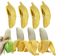 Nieuw Schillen Bananenijs Squishy Speelgoed Jumbo Fruit Squeeze Anti-Stress Tpr Materiaal Voor Jongens Meisjes Kinderen