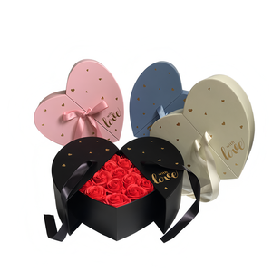 Hộp Quà tặng đám cưới đồng hành valentine's day Double <span class=keywords><strong>Heart</strong></span> Flower Gift <span class=keywords><strong>Box</strong></span> - Product Image 3