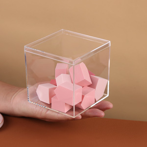 Cubo cuadrado de acrílico portátil, caja transparente pequeña con tapas para regalo, almacenamiento de dulces, maquillaje, joyería, recuerdo de fiesta, contenedor de galletas - Product Image 5