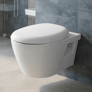 Cuvette de toilette murale en céramique, pas cher, pour salle de bain, WC européen, une pièce, housse de siège souple, cuvette de toilette murale, articles sanitaires - Product Image 6