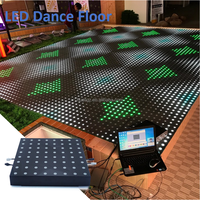 Panneau matriciel magnétique Portable 8x8 DMX 64 pixels IP67 évalué vidéo numérique LED carreaux de piste de danse pour l'éclairage de scène 20W puissance