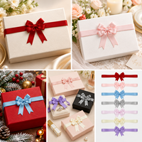 Rubans en satin autocollants pré-noués pour emballages cadeaux, sacs et fournitures de bricolage