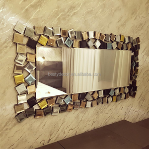 Espejo Decorativo <span class=keywords><strong>con</strong></span> Marco Biselado de Diseño <span class=keywords><strong>Veneciano</strong></span>, Espejo de <span class=keywords><strong>Pared</strong></span> Grande para Decoración de Sala de Estar, Venta de Fábrica - Product Image 6