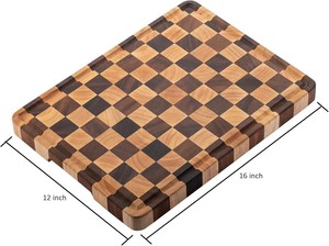 16x12 inch lớn cuối hạt thớt Tùy chỉnh hình chữ nhật rô Board cho nhà bếp thân thiện với môi cắt thực phẩm chào đón - Product Image 4