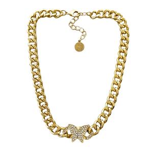 <span class=keywords><strong>2026</strong></span>年トレンドジュエリー バタフライ フルダイヤモンド キューバンチェーン ペンダントネックレス - 女性のためのファッショナブルなチャーム - チェーンネックレス - Product Image 2