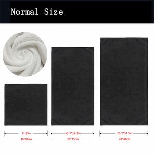 Logo personnalisé en gros noir blanc gris <span class=keywords><strong>microfibre</strong></span> doux 35X75 <span class=keywords><strong>serviette</strong></span> de voiture ongles <span class=keywords><strong>coiffure</strong></span> Spa beauté absorbant visage essuie-mains - Product Image 4
