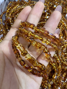 Nouveau bracelet en pierre naturelle <span class=keywords><strong>ambre</strong></span> carré de haute qualité, perles facettées, <span class=keywords><strong>bijoux</strong></span>, bracelets énergétiques extensibles pour femmes et hommes - Product Image 4
