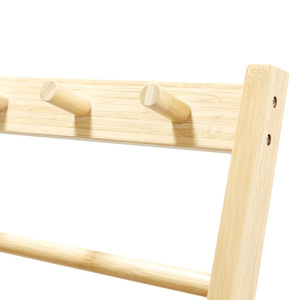 Bedroom <b>clothes</b> <b>rack</b>, household <b>clothes</b> <b>rack</b>, floor-standing, Japanese style, minimalist bamboo indoor coat <b>rack</b>, multi-layer - Product Image 2