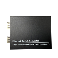 Gigabit Ethernet Fiber Optical Media Converter 2x10/100/1000Base-T & 2 X 1000Base-Fx , Single Fiber SFP SC