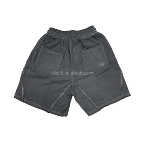 Men's Plus Size Gray Printed Shorts With Elastic Waist And Pockets Casual Style Breathable Knitted Fabric Shorts - Product Image 3