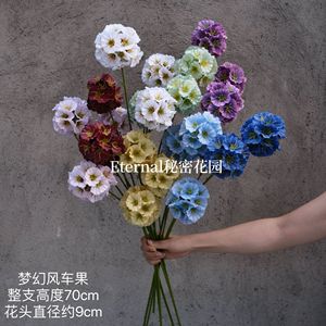 Hydrangea artificielle bleue en soie plastique, fleur de rêve pour décoration de mariage, décoration intérieure et accessoires extérieurs - Product Image 3