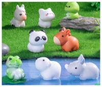 Vente en gros Assortiment d'animaux miniatures en résine pour enfants Objets de collection Figurine Kawaii Set 3d Souvenir Miniature bombe de bain Jouets