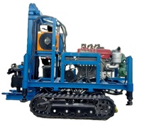 Foreuse hydraulique diesel compacte sur chenilles de 25 CV pour puits d'eau, portée 150 m