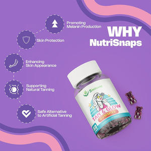 TAN & GLOW GUMMIES Gommes blanchissantes pour la peau Complément de beauté Antioxydant Riche en Astaxanthine Lutéine OEM ODM Service - Product Image 2