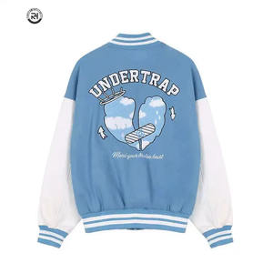 Veste de baseball décontractée d'hiver avec logo personnalisé, appliqué de haute qualité, broderie de qualité supérieure, tissu teint pour les équipes scolaires - Product Image 2