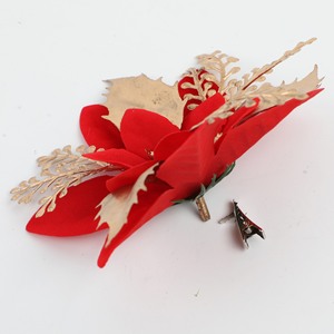 ดอกไม้ประดิษฐ์กลิตเตอร์สีทอง ของตกแต่งคริสต์มาส, พวงหรีด DIY และเครื่องประดับต้นคริสต์มาส, ดอกไม้กลิตเตอร์ขายส่ง - Product Image 3