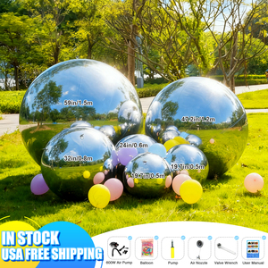 Silver Inflatable <b>Mirror</b> Balloon PVC Outdoor <b>Ball</b> Event Decoration Big Shiny <b>Mirror</b> <b>Ball</b> Inflatable <b>Mirror</b> <b>Ball</b> Balloon Silver I - Product Image 2