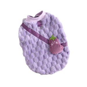Pet <b>Clothes</b> Eggplant Vest Purple Polyester Warm For <b>Cats</b> Dogs Autumn Winter - Product Image 5