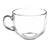 Citazione minimalista tazza di vetro da tè ad alta temperata all'ingrosso tazze di vetro da caffè trasparenti trasparenti vuote personalizzate con manico
