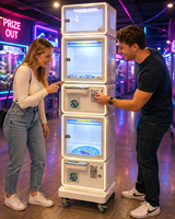 Distributeur automatique de capsules en métal à double couche, à monnayeur, pour salles d'arcade commerciales, garantie 1 an