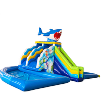 Grand toboggan aquatique gonflable mobile pour enfants, équipement de parc aquatique extérieur, défi aquatique pour piscine, fabricant