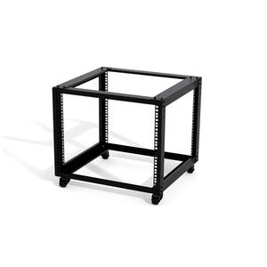 Rack de serveur ouvert en acier, capacité standard, centre de données, rack de réseau mural, noir, profondeur réglable, cadre ouvert, rack de serveur à 4 poteaux - Product Image 1