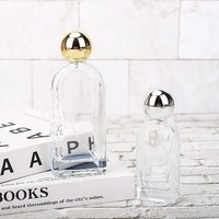 En stock, vente en gros, flacon de parfum plat transparent de 30 ml/100 ml, côtés gaufrés, pour hommes et femmes, parfums, verre, plastique pour bouchon, diffuseur à roseaux