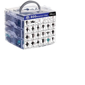 Ubenda 800pcs Retainer <b>Clips</b> 24 Sizes Auto Fasteners For Car Door Panel Mudguard Bumper Cover Repair - Product Image 1