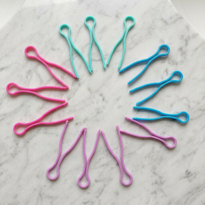 Clip para Bobina AA0233 |   Juego de Marcadores de Puntos de Ganchillo de Plástico, 12 Piezas, Rosa, Azul, Morado, Verde Azulado, Accesorios de Tejido Simples y Portátiles - Product Image 4