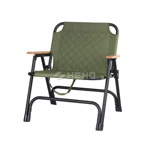 Sillas de Playa Plegables de Aluminio Ligero, Cómodas, con Asa de Madera de Haya Acolchada, Muebles de Picnic para Exteriores, para Parque, Camping, Oxford - Product Image 4