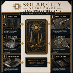 La Città Solare delle Dune: Set di Carte Collezionabili in Metallo Inciso Premium per Collezionisti Professionisti ed Appassionati di Fantascienza - Product Image 4