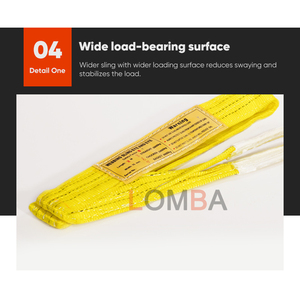 2 tấn 3 mét Vàng Polyester vô tận <span class=keywords><strong>web</strong></span> nâng cáp treo Vòng & Webbing cáp treo - Product Image 6