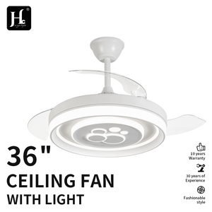 Ventilateur de plafond lumineux LED moderne et discret pour salon, restaurant, chambre à coucher, chambre d'enfant, avec télécommande, ventilateur électrique lumineux - Product Image 2