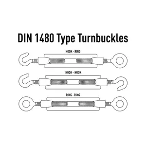 ISO 직류 전기를 통한 DIN1480 하락은 건축을 위한 눈 걸이를 가진 M316mm 8m 회전 버클 턴버클 handan를 위조했습니다