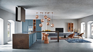 JINGSHUN - Mueble de Cocina Estilo Mediterráneo Azul, Juego Completo de Muebles de Madera Maciza, Fabricante de Muebles de Interior, Solución Integral - Product Image 2