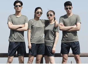 <span class=keywords><strong>Tuta</strong></span> da uomo di alta qualità per allenamento fisico estiva a asciugatura rapida a maniche corte maglietta grigia da allenamento con <span class=keywords><strong>pantaloncini</strong></span> - Product Image 6