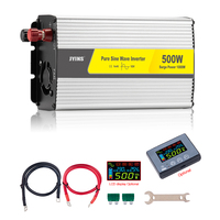 Convertisseur de courant à onde sinusoïdale pure de 500 watts, 12v 220v DC vers AC pour la maison et les appareils électroménagers